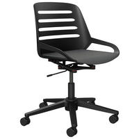 DREHSTUHL Grau, Schwarz  - Schwarz/Grau, Design, Kunststoff/Textil (70/68/40cm) - Aeris