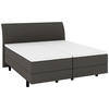BOXSPRINGBETT 180/200 cm  in Dunkelgrau  - Dunkelgrau/Schwarz, KONVENTIONELL, Kunststoff/Textil (180/200cm) - Musterring