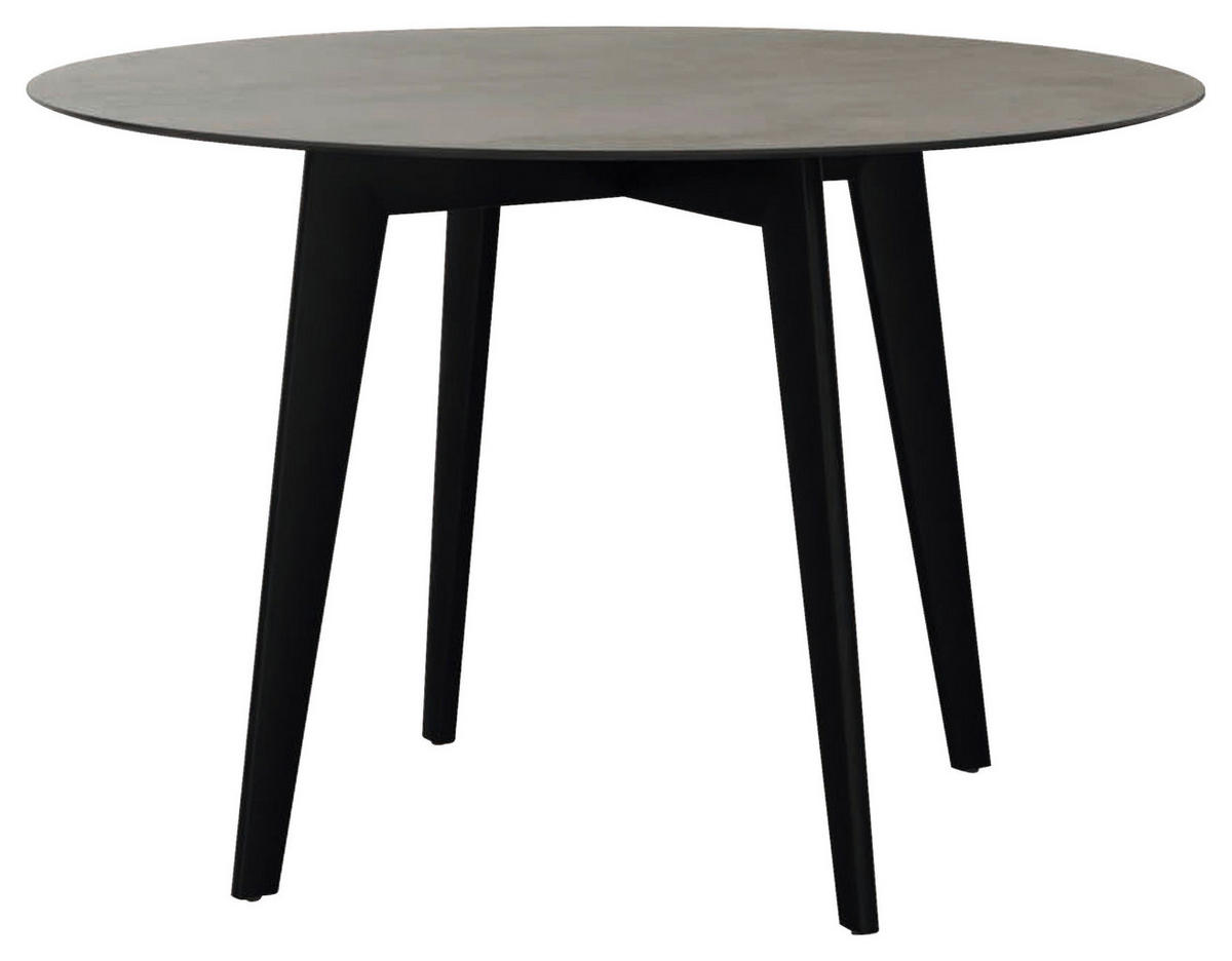 GARTENTISCH 110/110/75 cm Metall, Kunststoff rund  - Hellgrau/Schwarz, Design, Kunststoff/Metall (110/110/75cm) - Stern