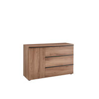 SIDEBOARD  120/78/40 cm 3 Schublade(n)  - Eichefarben/Graphitfarben, Basics, Holzwerkstoff/Kunststoff (120/78/40cm) - Moderano