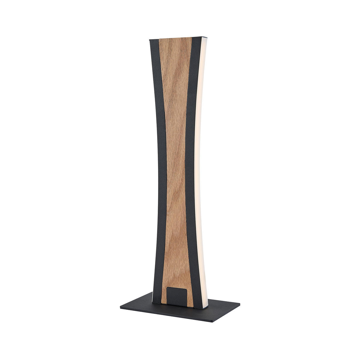 LED-TISCHLEUCHTE Ella 16/40,8/10 cm   - Eichefarben/Schwarz, Natur, Holz/Kunststoff (16/40,8/10cm) - Novel
