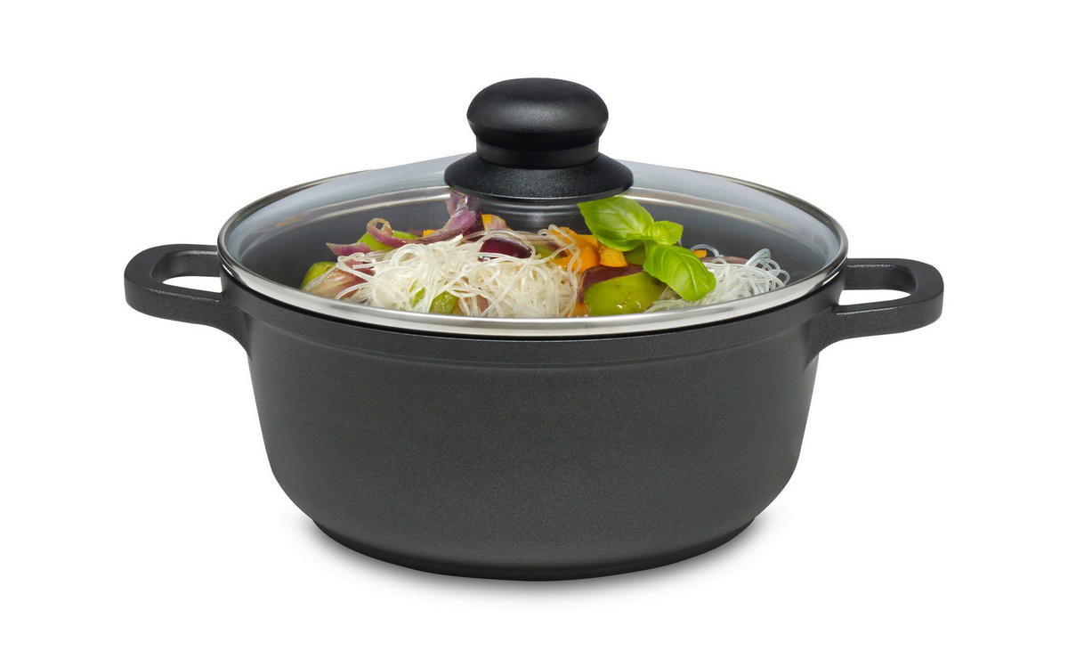 KOCHTOPF Turin 1,85 l  - Klar/Edelstahlfarben, Konventionell, Glas/Kunststoff (20cm) - Homeware Profession.