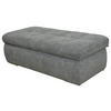 HOCKER Mikrofaser Dunkelgrau  - Chromfarben/Dunkelgrau, KONVENTIONELL, Textil/Metall (136/64/43cm) - MID.YOU