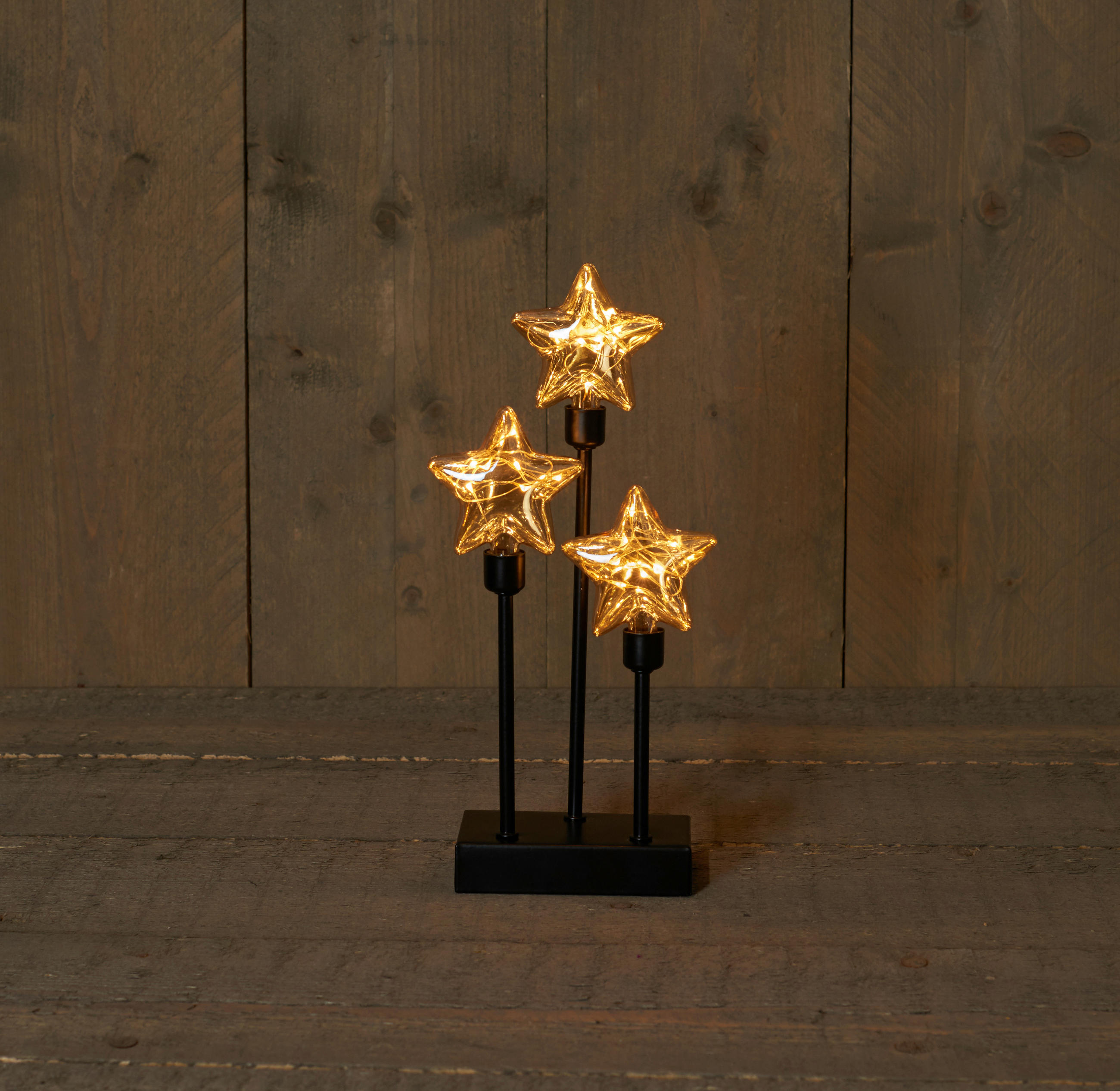 LED-DEKOLEUCHTE - Schwarz, Design, Glas/Metall (14,5/7/32cm) - X-Mas