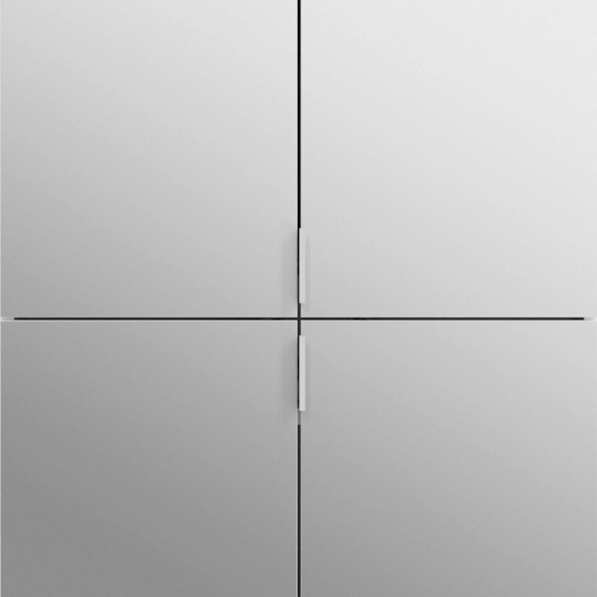 VIACÚČELOVÁ SKRIŇA, biela, 65/193/37 cm - čierna/biela, Modern, kov/kompozitné drevo (65/193/37cm) - MID.YOU