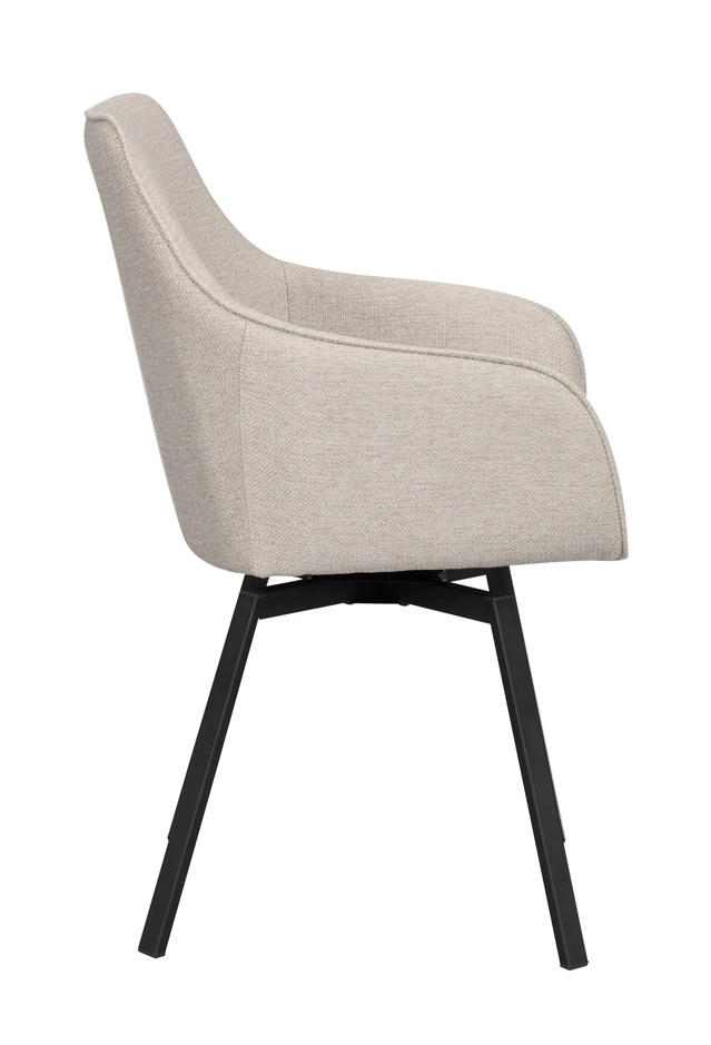 SNURRSTOL  i svart, beige  - beige/svart, Klassisk, metall/textil (58/89/59cm) - Rowico