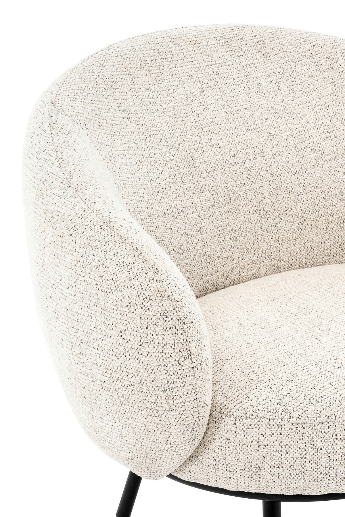 DESIGNFÅTÖLJ i metall, textil svart, ljusgrå  - ljusgrå/svart, Design, metall/textil (78/79/74cm) - Lomoco