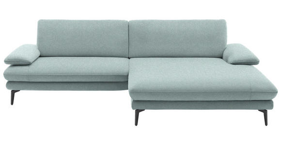 ECKSOFA Mintgrün Webstoff  - Schwarz/Mintgrün, Design, Textil/Metall (284/184cm) - Dieter Knoll