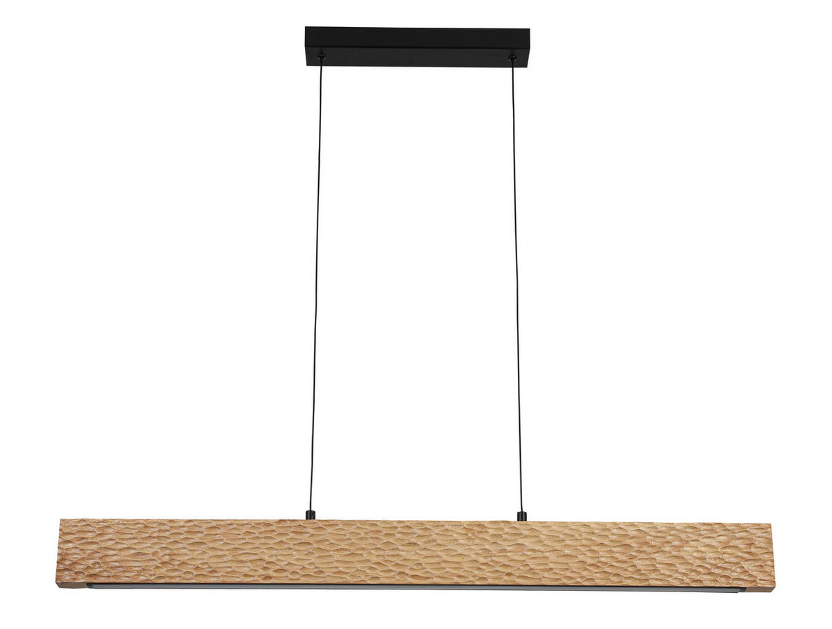 HÄNGELEUCHTE 100/6/120 cm  - Schwarz/Naturfarben, Trend, Holz/Kunststoff (100/6/120cm) - Collett's Monde