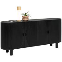 SIDEBOARD  180/80/40 cm  - Schwarz, Trend, Holz/Metall (180/80/40cm) - Ambia Home