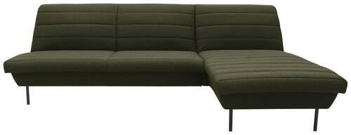ECKSOFA in Webstoff Grün  274/168 cm  - Schwarz/Grün, Design, Textil/Metall (274/168cm) - LOOKS by W.Joop