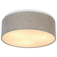 DECKENLEUCHTE  40/15 cm    - Hellgrau, Trend, Kunststoff/Textil (40/15cm) - Novel