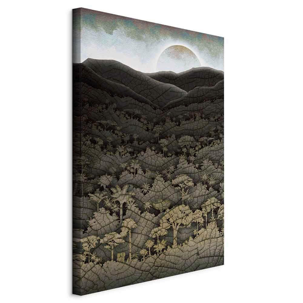 LEINWANDBILD Landschaft und Natur, Abstraktes Schwarz, Hellbraun  - Hellbraun/Schwarz, Basics, Holzwerkstoff/Textil (40/60/1,2cm) - artgeist