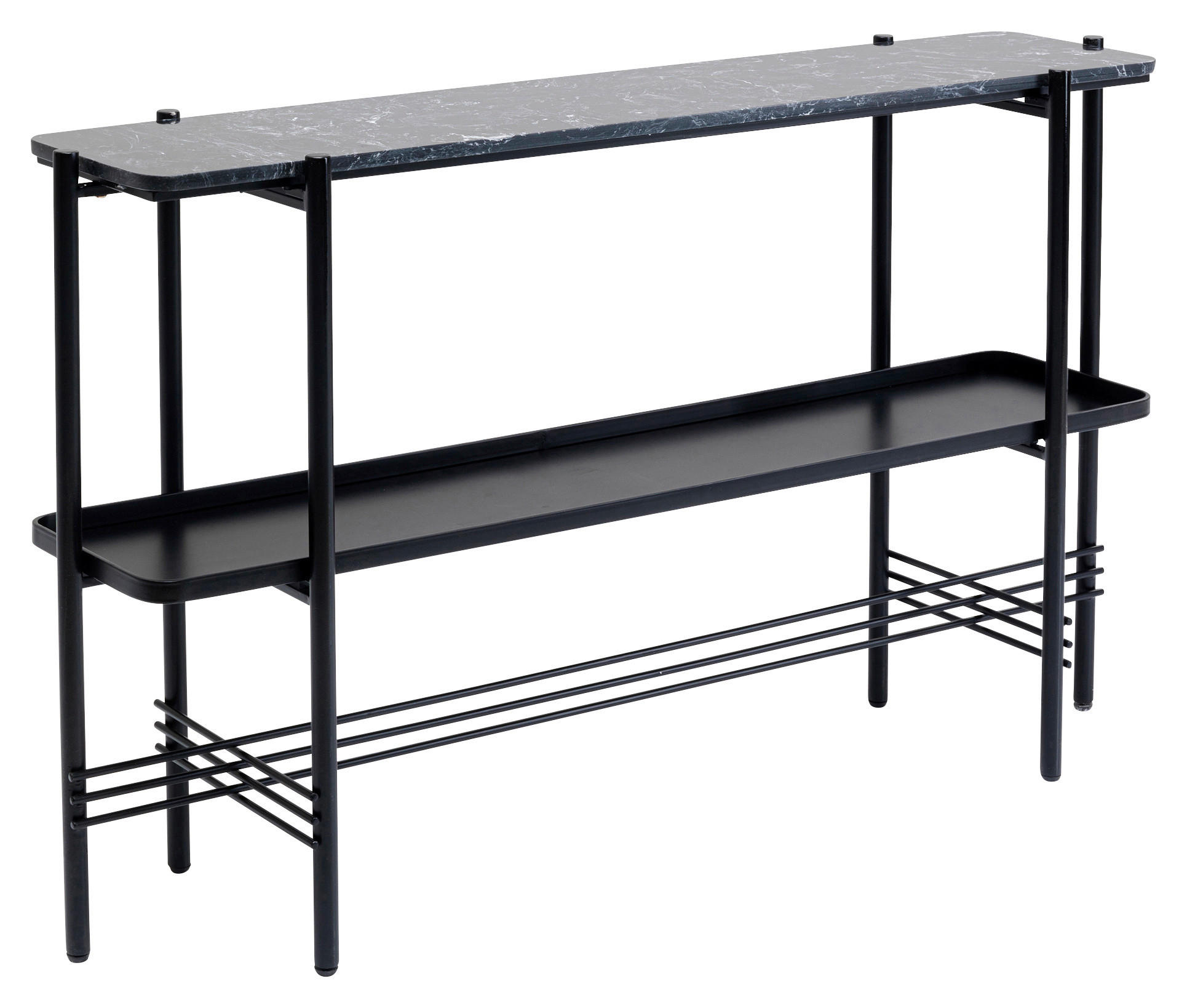 KONSOLENTISCH in Metall, Stein 120/30/72 cm    - Schwarz, Design, Stein/Metall (120/30/72cm) - Kare-Design