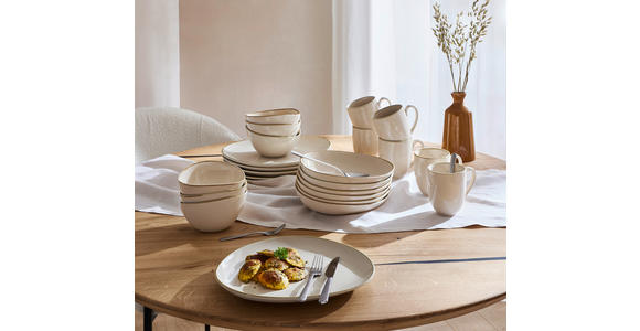 KOMBISERVICE Beige 24-teilig AQUA SABBIA - Beige, Trend, Keramik - Novel