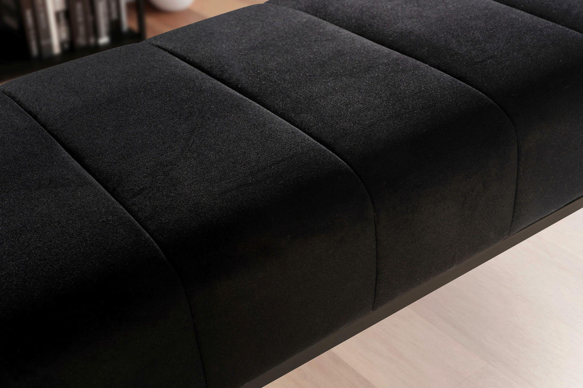 KLOP, tekstil črna  - črna, Design, kovina/tekstil (108/40/40cm) - MID.YOU