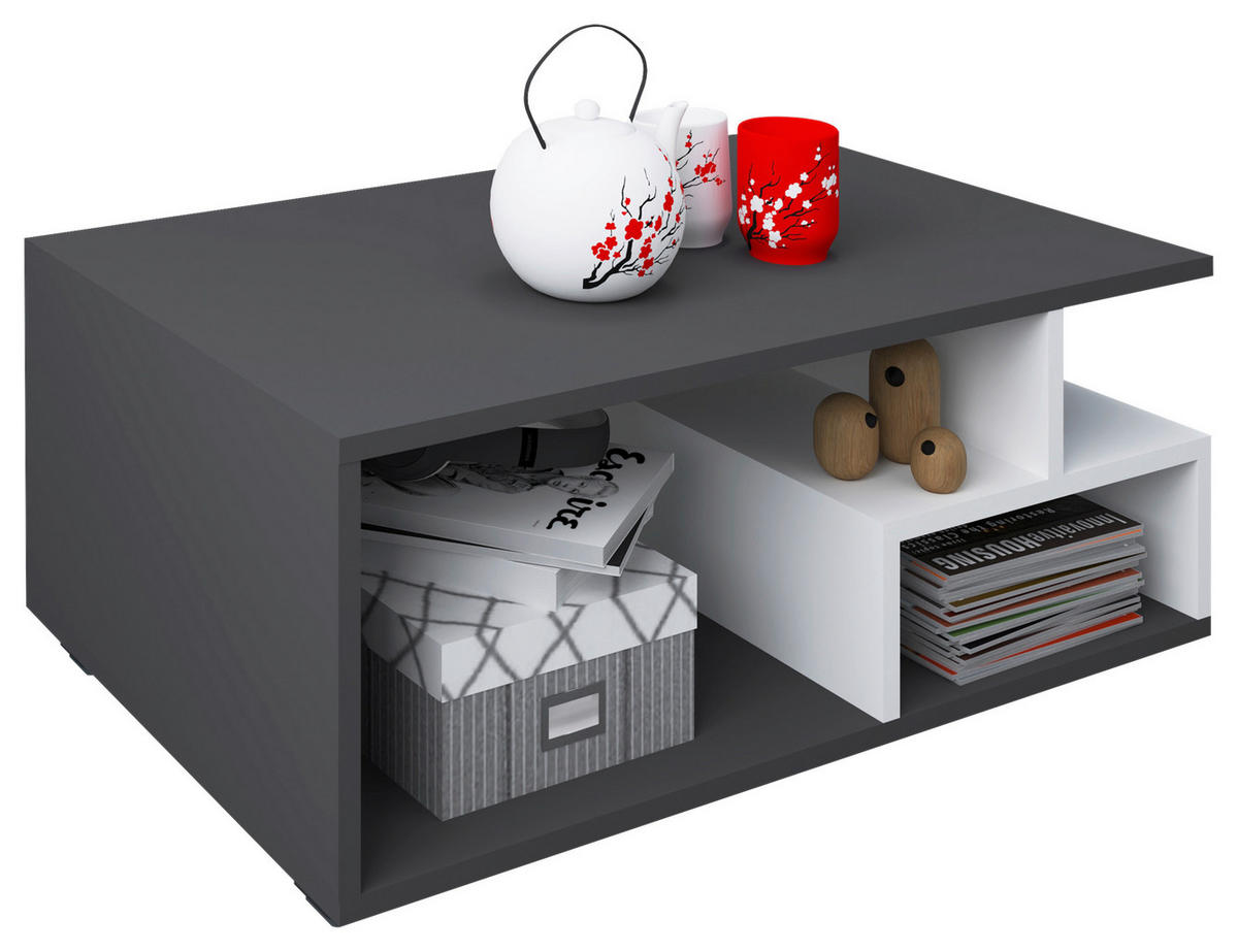 SOFFBORD i trämaterial  - vit/svart, Modern, trämaterial/plast (80/40/50cm) - MID.YOU