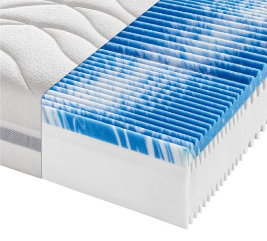 KOMFORTSCHAUMMATRATZE PERFECT TOUCH KS 160/200 cm Höhe ca. 22 cm  - Weiß, KONVENTIONELL, Textil (160/200cm) - Sleeptex
