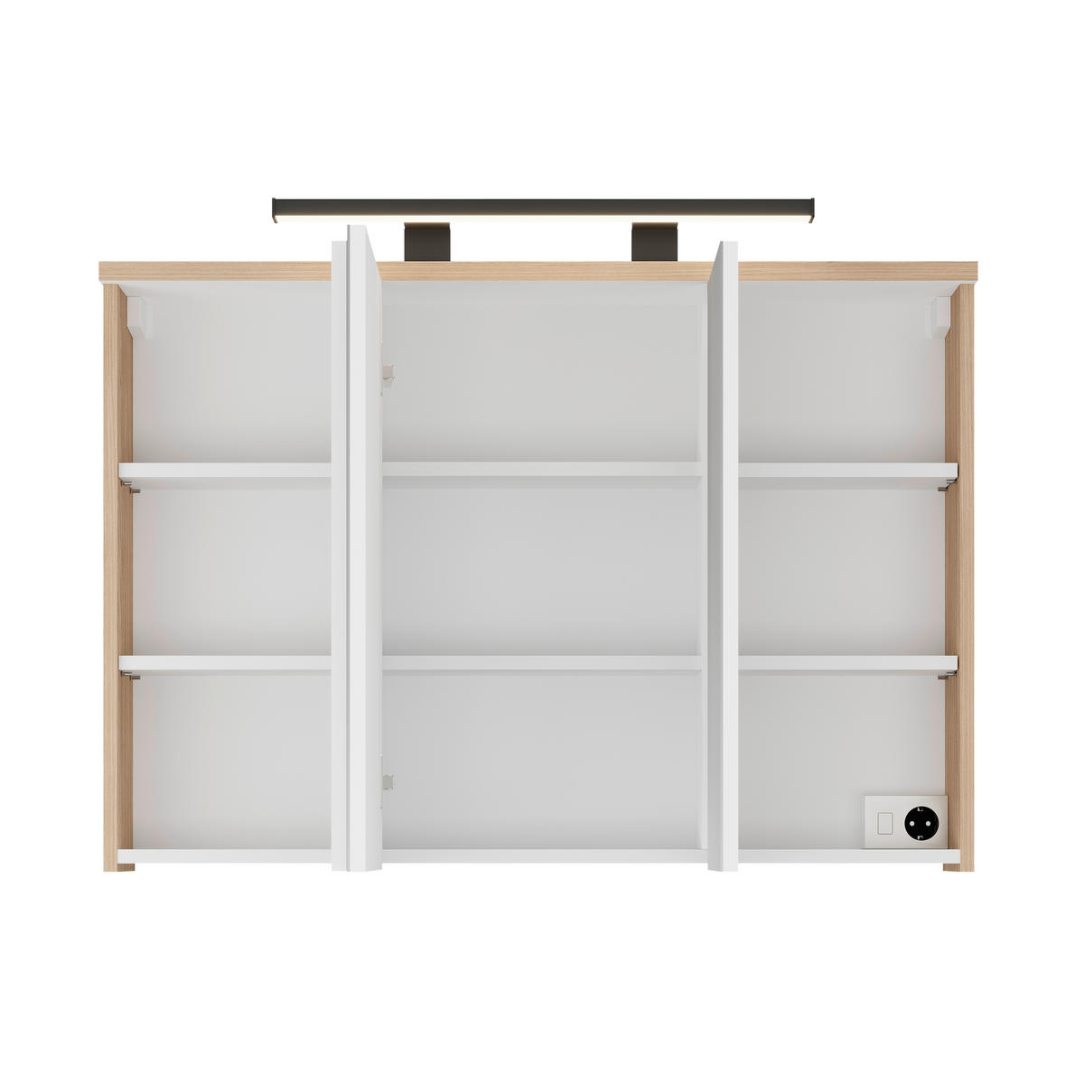 OMARA Z OGLEDALOM 100/70/20 cm  - Basics, steklo/leseni material (100/70/20cm) - Ti'me