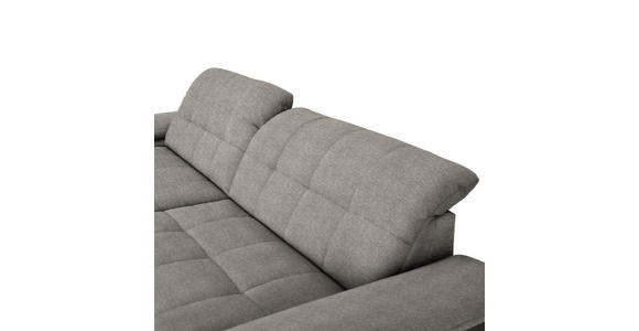 ECKSOFA  in Webstoff Grau  180/265 cm  - Schwarz/Grau, Design, Textil/Metall (180/265cm) - Carryhome