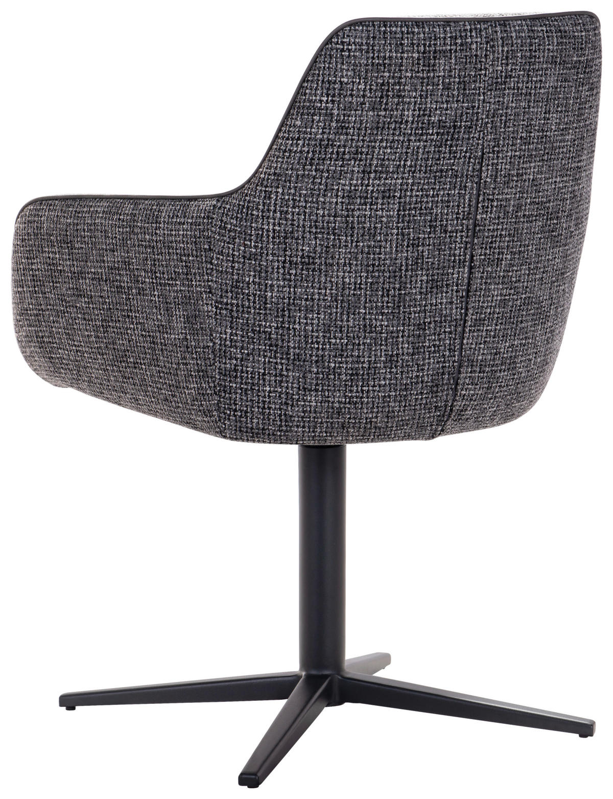ARMLEHNSTUHL  in Eisen Webstoff  - Dunkelgrau/Schwarz, Design, Textil/Metall (61,5/86,5/64cm) - Novel
