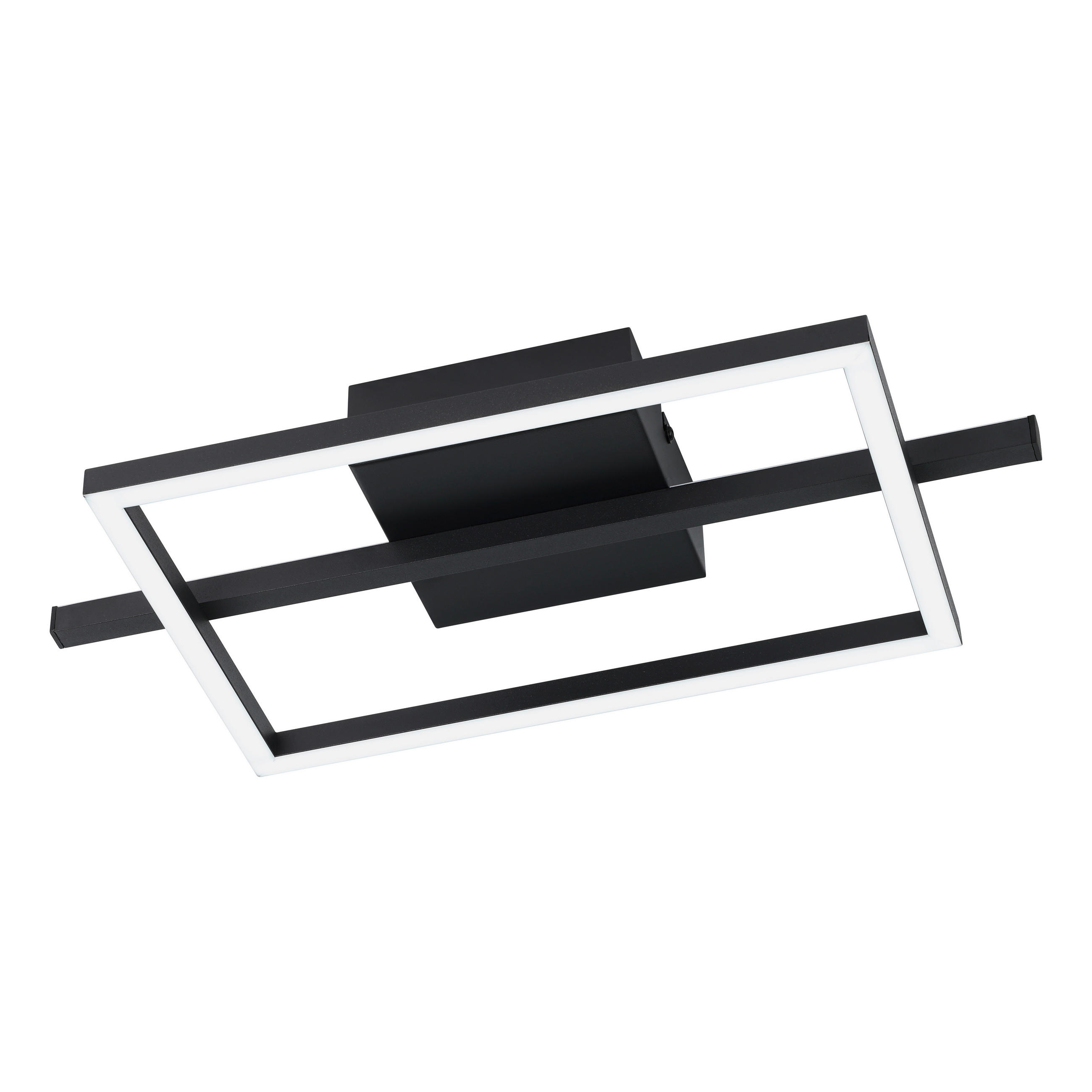 LED-DECKENLEUCHTE 40/20/6,5 cm   - Schwarz/Weiß, Basics, Kunststoff/Metall (40/20/6,5cm)