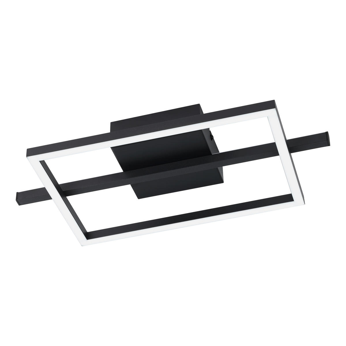 LED-DECKENLEUCHTE 40/20/6,5 cm   - Schwarz/Weiß, Basics, Kunststoff/Metall (40/20/6,5cm)