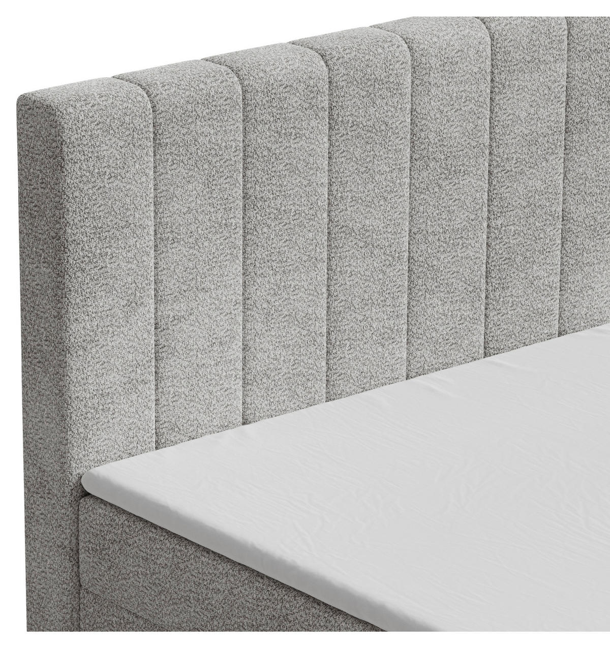 BOXBETT 160/200 cm,  in Grau, Bettkasten, Topper,  - Schwarz/Grau, MODERN, Holz/Kunststoff (160/200cm) - MID.YOU