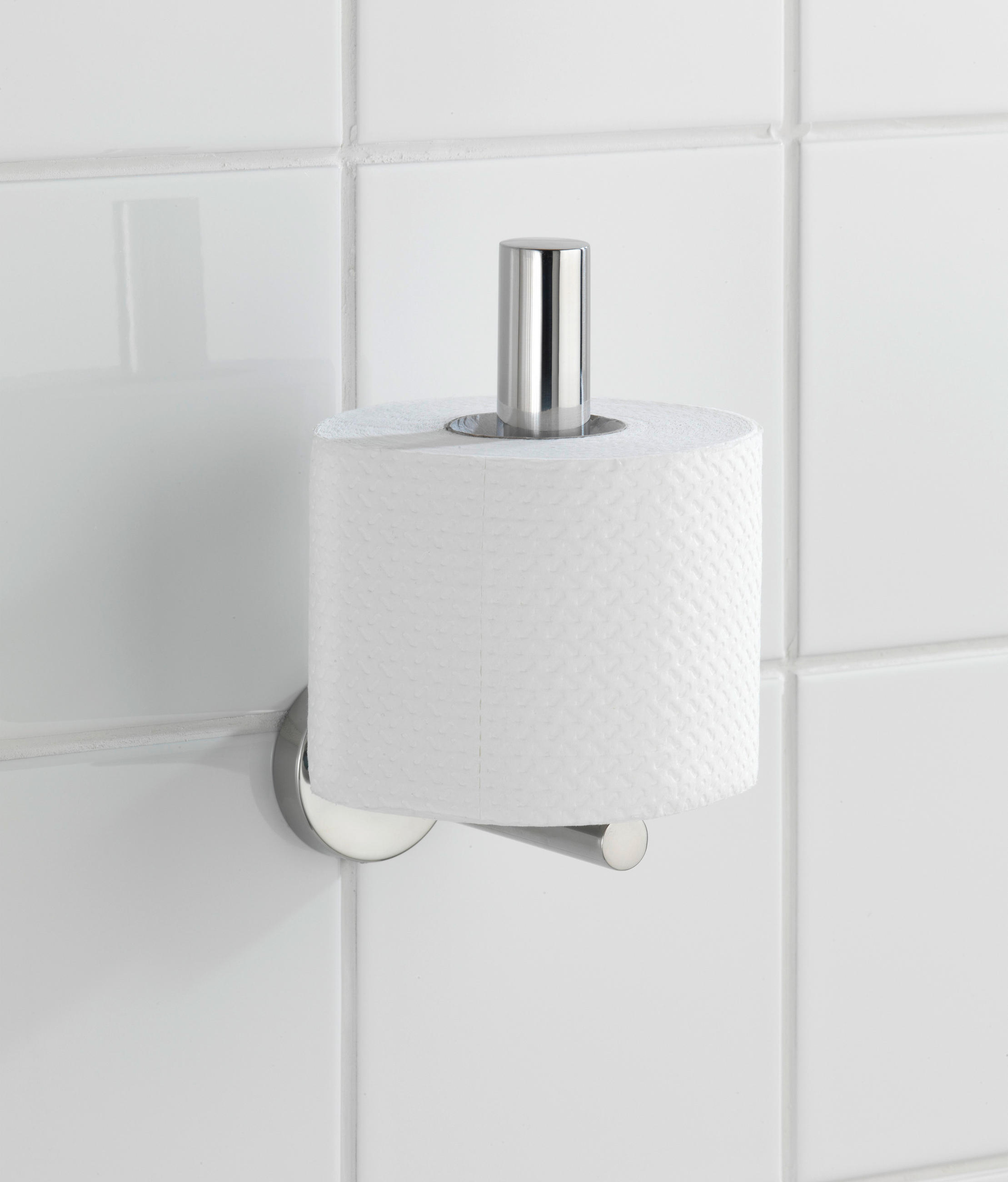 TOILETTENPAPIERHALTER - Chromfarben, Basics, Metall (21,5/18,5/8,5cm) - Wenko