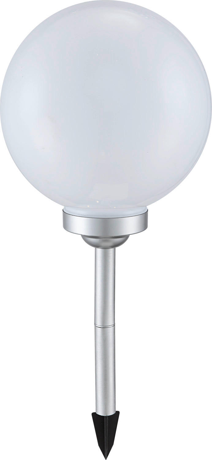 SOLARLEUCHTE  - Silberfarben/Weiß, Basics, Kunststoff (25/68cm) - Globo