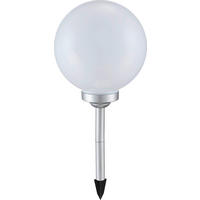SOLARLEUCHTE 25/68 cm   - Silberfarben/Weiß, Basics, Kunststoff (25/68cm) - Globo