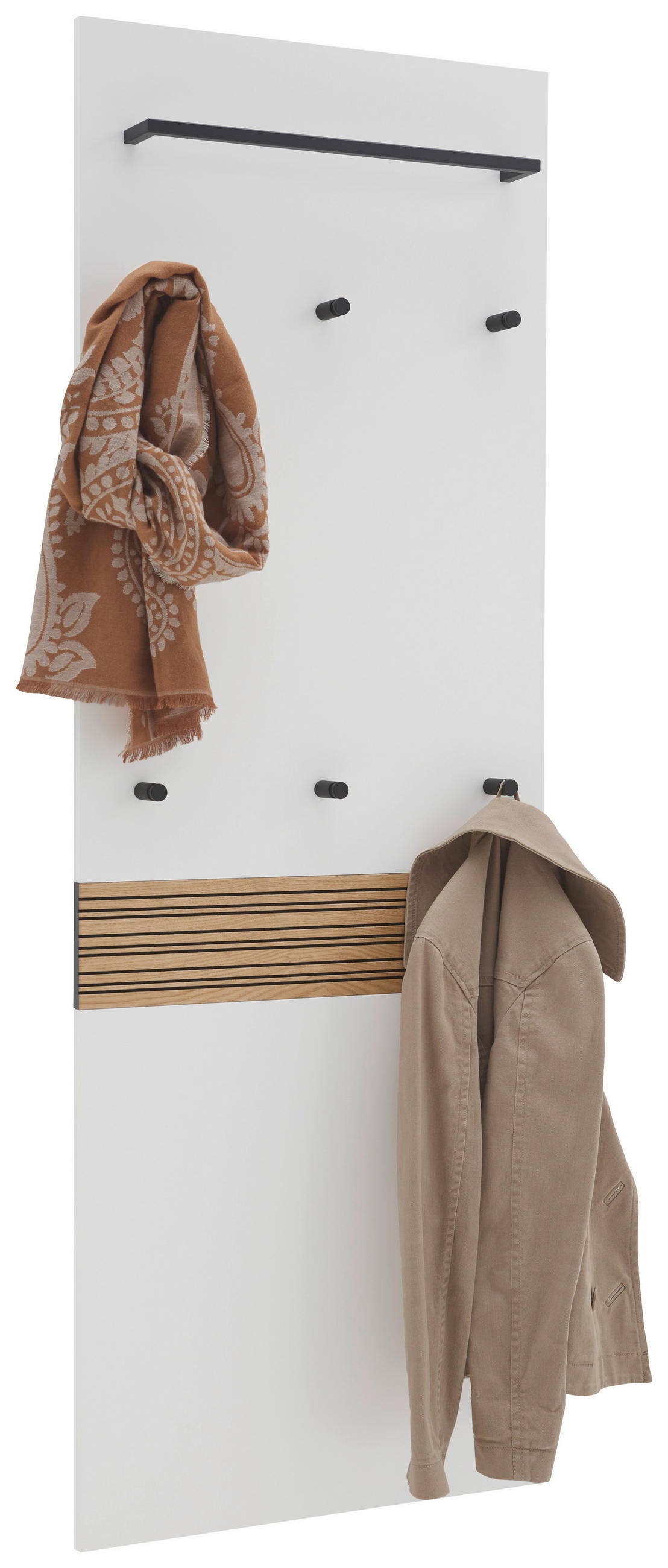 GARDEROBE 4-teilig  in 305/187/31 cm  - Eichefarben/Weiß, Design, Holz/Holzwerkstoff (305/187/31cm) - Dieter Knoll