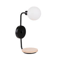 WANDLEUCHTE 21/13/35 cm  - Schwarz, Natur, Metall (21/13/35cm)