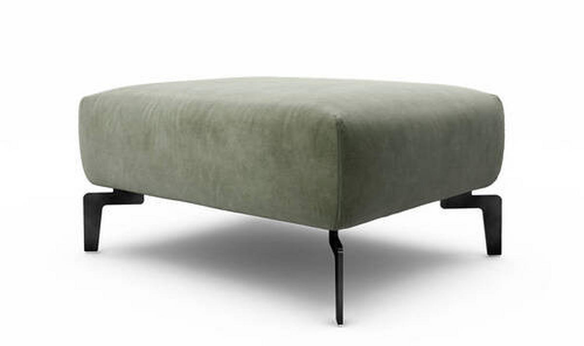 HOCKER in Textil Waldgrün  - Waldgrün/Schwarz, Design, Textil/Metall (90/70/46cm) - SENSOO