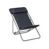 STRANDSTUHL Stahl Dunkelgrau  - Dunkelgrau, Basics, Kunststoff/Textil (62/91/76cm) - Lafuma Mobilier