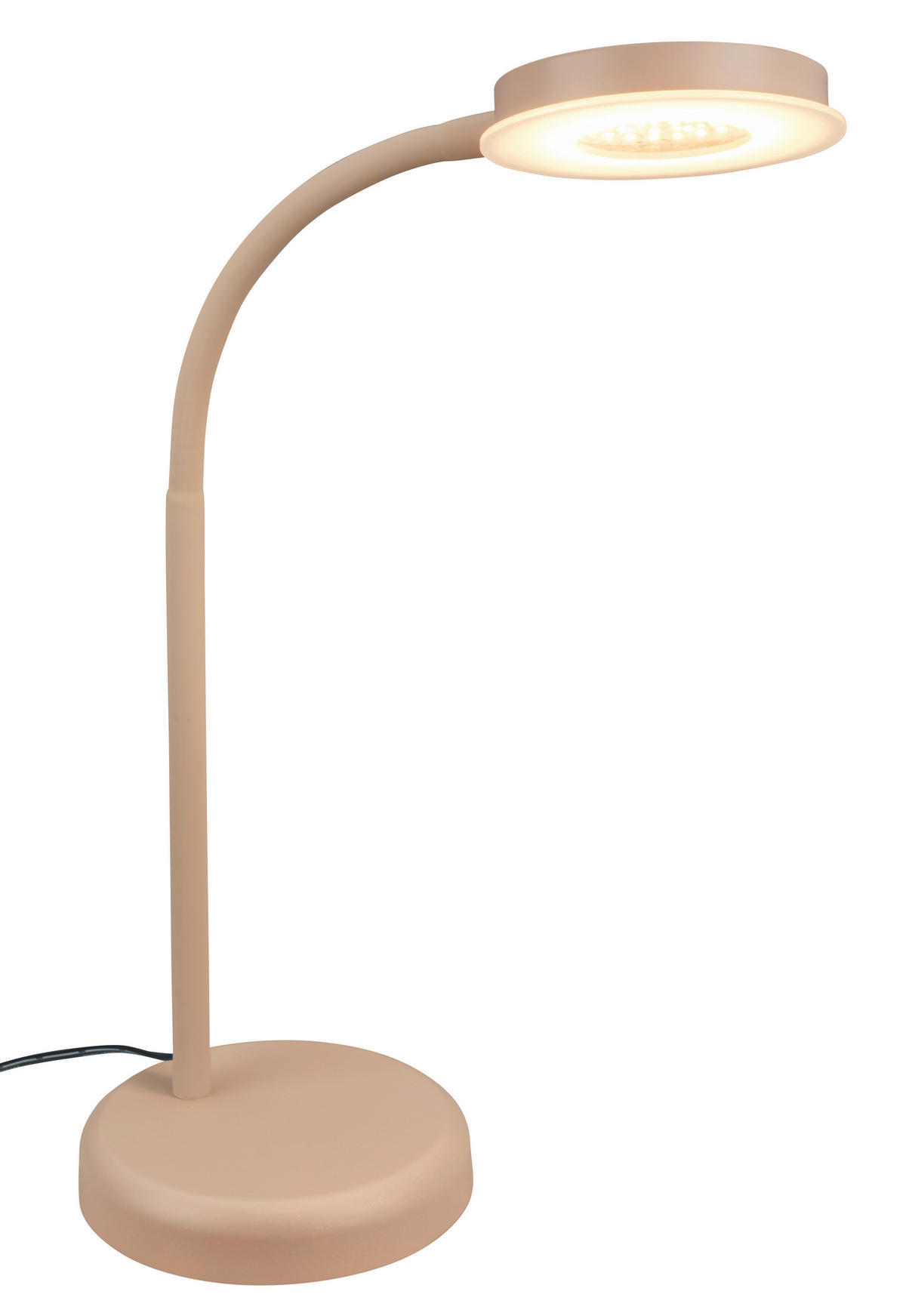 STOLNÍ LED LAMPA, dotykový stmívač, 13/55,5 cm  - béžová, Basics, kov/plast (13/55,5cm)