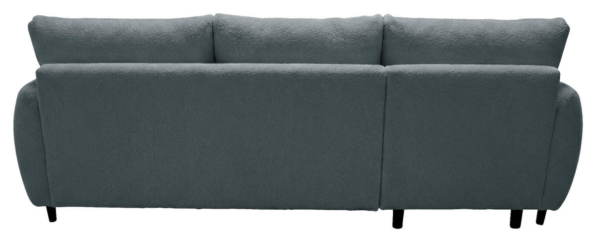 ECKSOFA LAPIT in Chenille Grau  170/240 cm  - Schwarz/Grau, Design, Holz/Textil (170/240cm) - MID.YOU