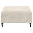 HOCKER in Textil Beige  - Beige/Schwarz, KONVENTIONELL, Textil/Metall (99/46/77cm) - Carryhome