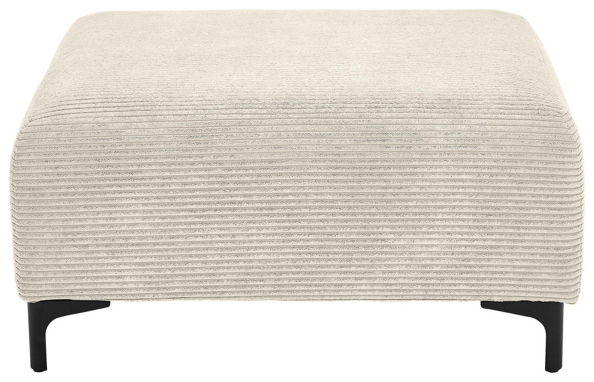 HOCKER in Textil Beige  - Beige/Schwarz, Konventionell, Textil/Metall (99/46/77cm) - Carryhome