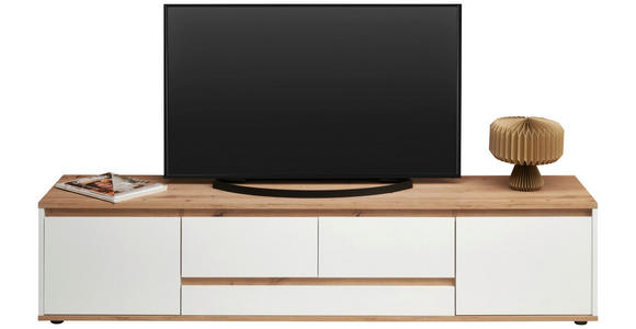 LOWBOARD  in 180/50/42 cm  - Schwarz/Weiß, MODERN, Holzwerkstoff (180/50/42cm) - Carryhome