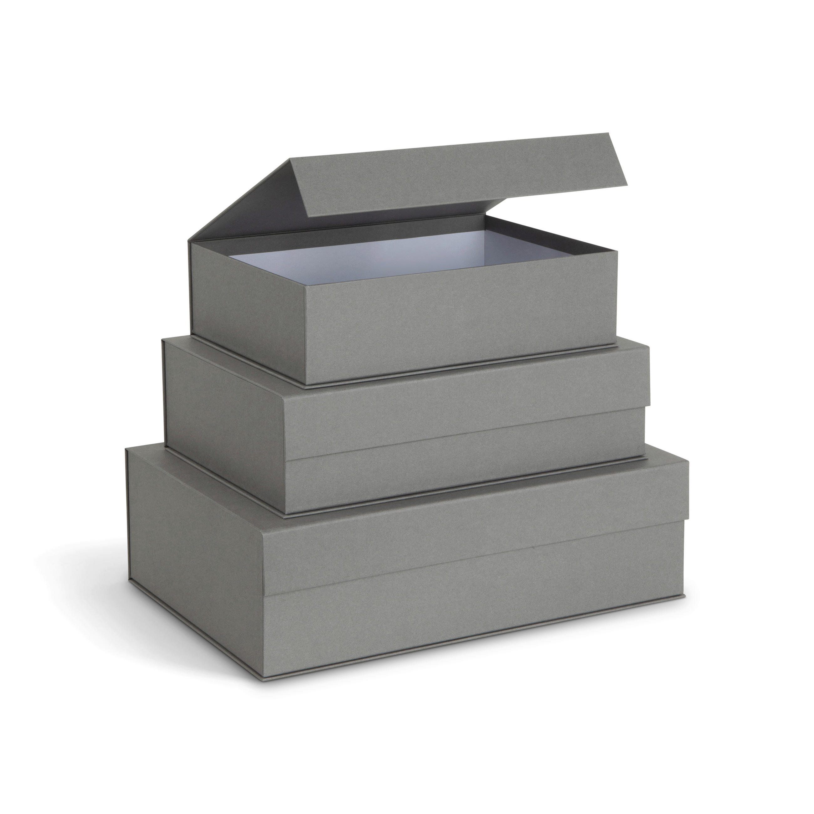 AUFBEWAHRUNGSBOX    25/36.5/10.5 cm  - Grau, Basics, Karton/Papier (25/36.5/10.5cm)