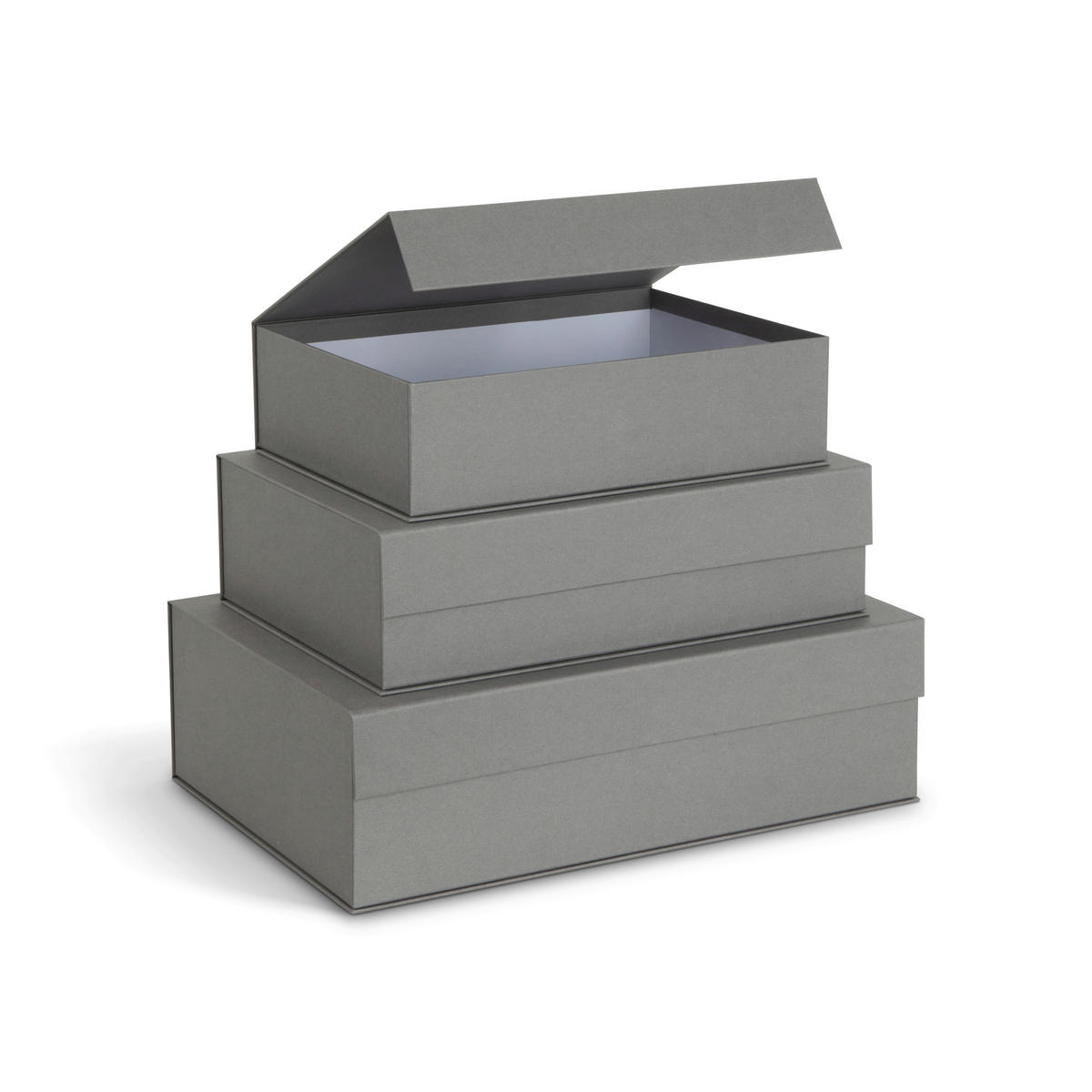 AUFBEWAHRUNGSBOX    23/31.5/9 cm  - Grau, Basics, Karton/Papier (23/31.5/9cm)