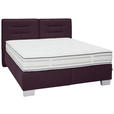 BOXSPRINGBETT 180/200 cm  in Brombeere  - Chromfarben/Brombeere, KONVENTIONELL, Textil (180/200cm) - Dieter Knoll