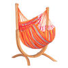 HÄNGEMATTE Naturfaser Gelb, Grau, Orange  - Eukalyptusholzfarben/Gelb, KONVENTIONELL, Holz/Textil (100/152/92cm) - La Siesta