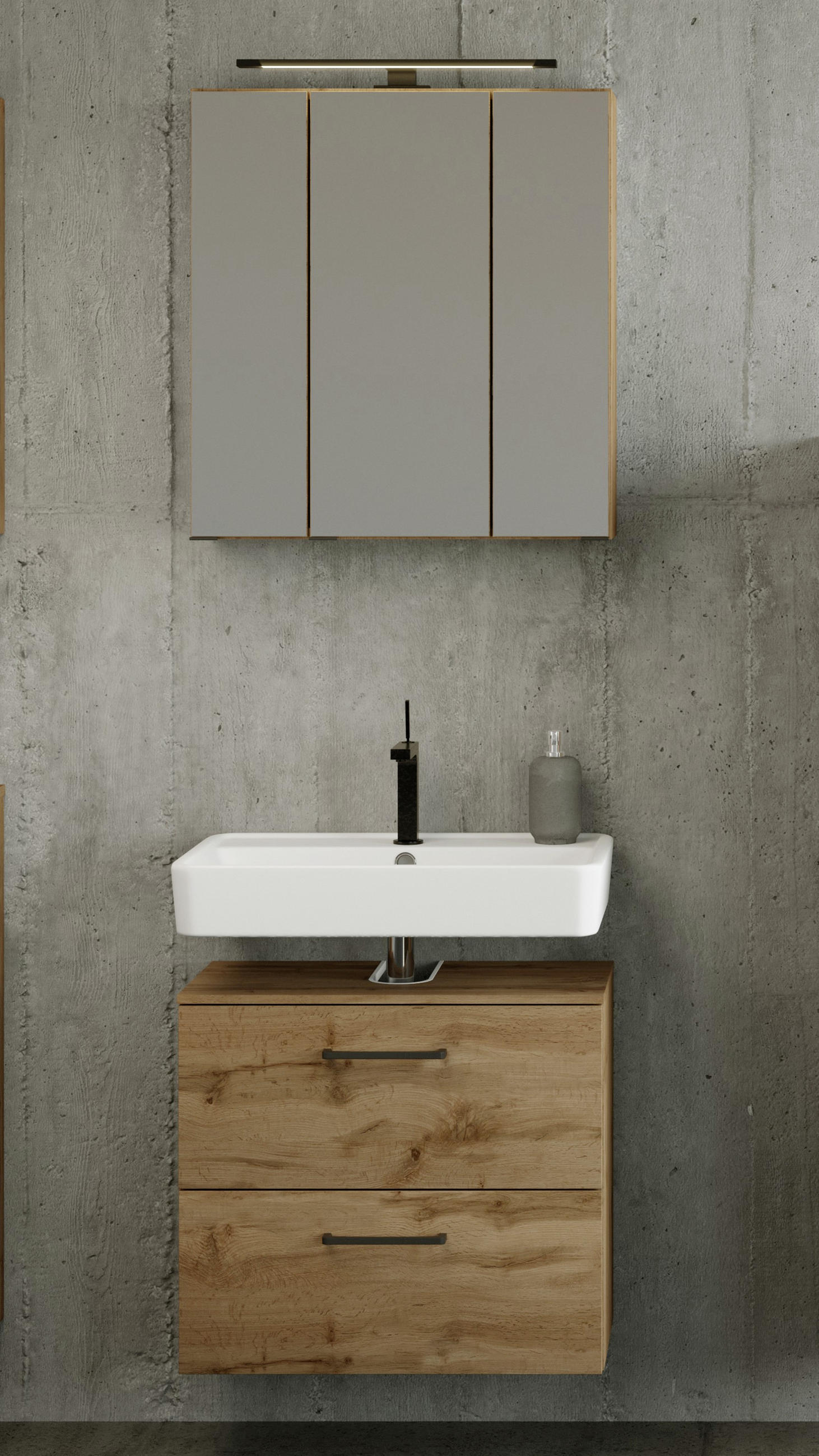 BADEZIMMER Eichefarben - Eichefarben, MODERN, Holzwerkstoff (60cm) - MID.YOU