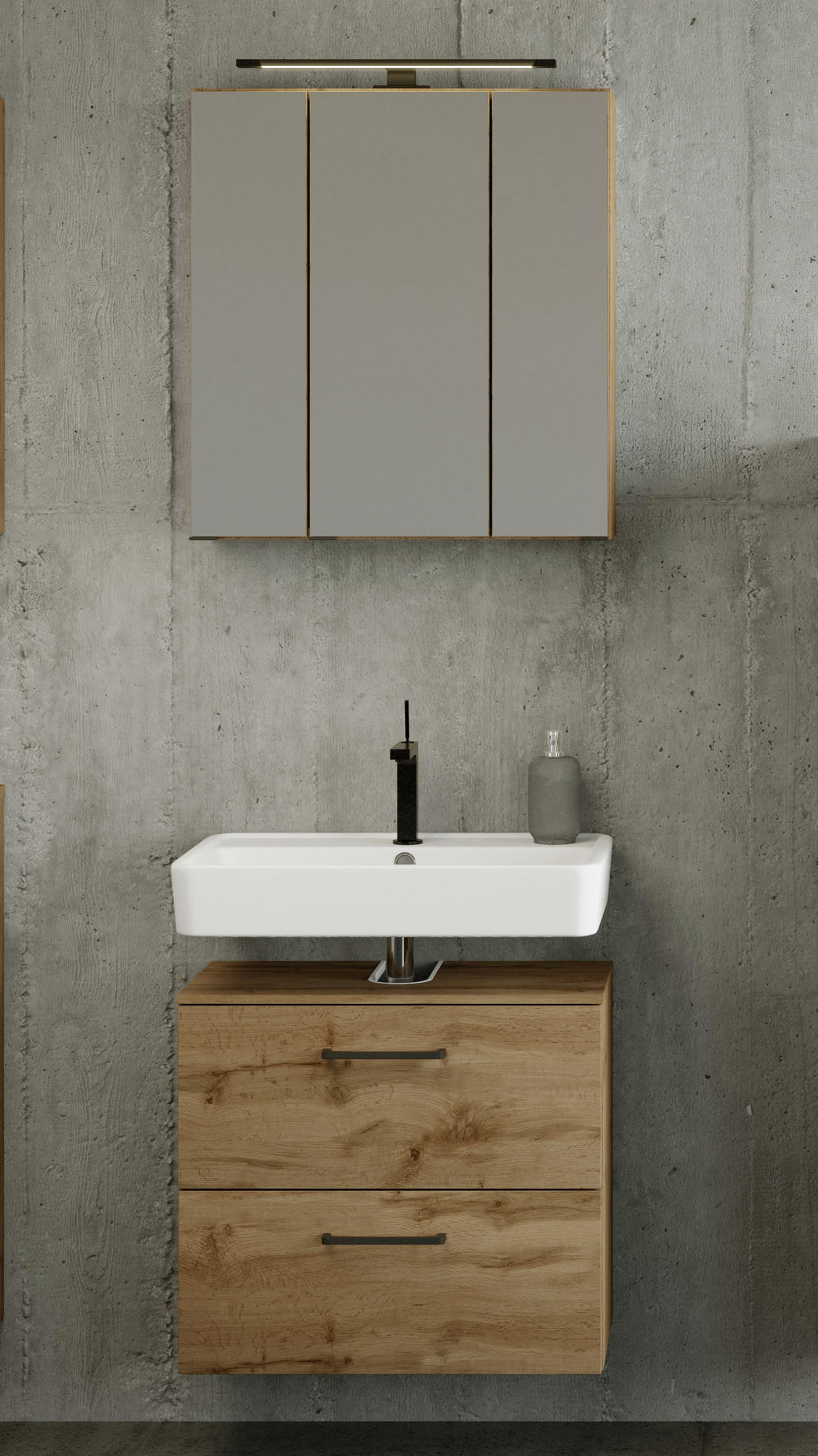 BADEZIMMER  in 60 cm  - Eichefarben, MODERN, Holzwerkstoff (60cm) - Held