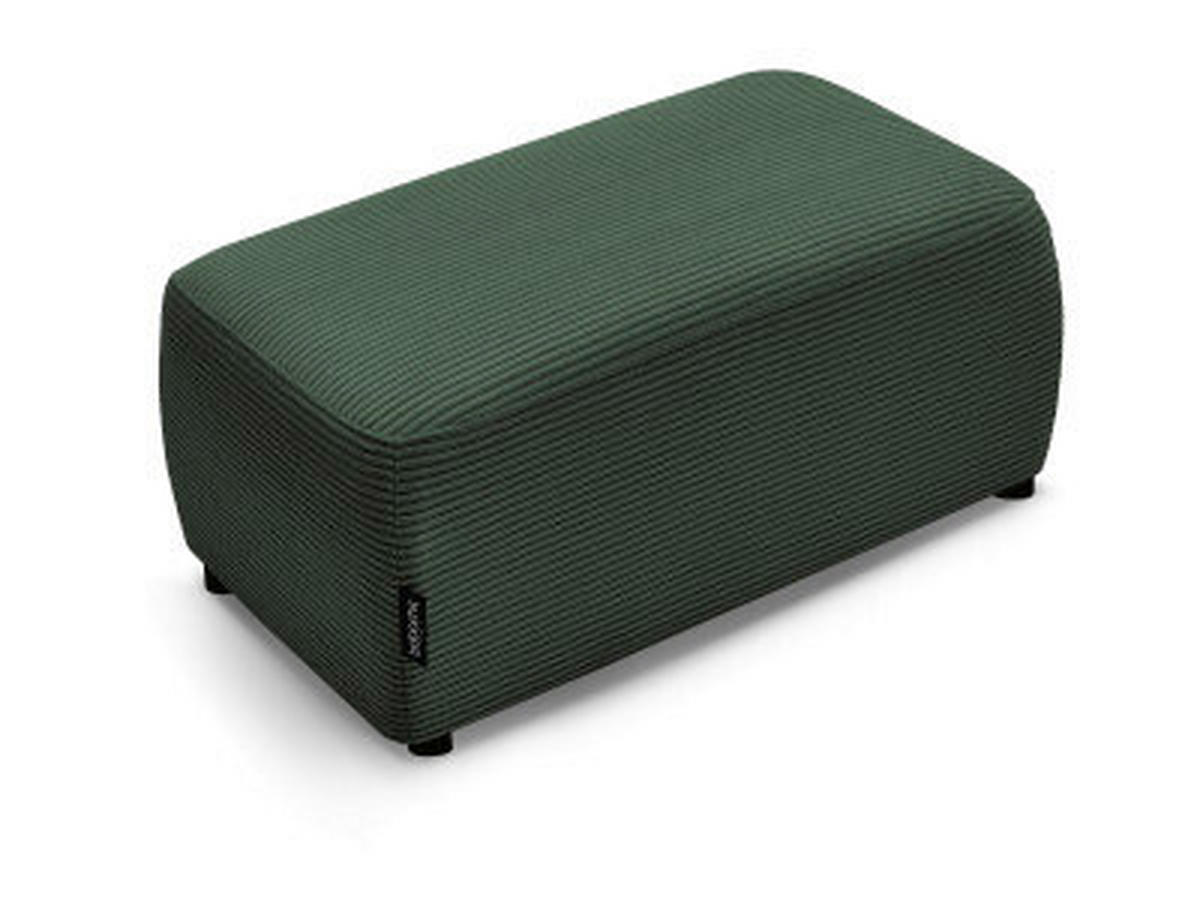 HOCKER ATILLA Cord Dunkelgrün  - Dunkelgrün/Schwarz, MODERN, Kunststoff/Textil (92/44/48cm)