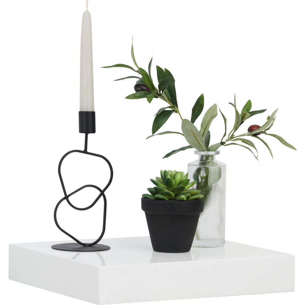 POLIțĂ DE PERETE in 30/5/25 cm alb lucios intens