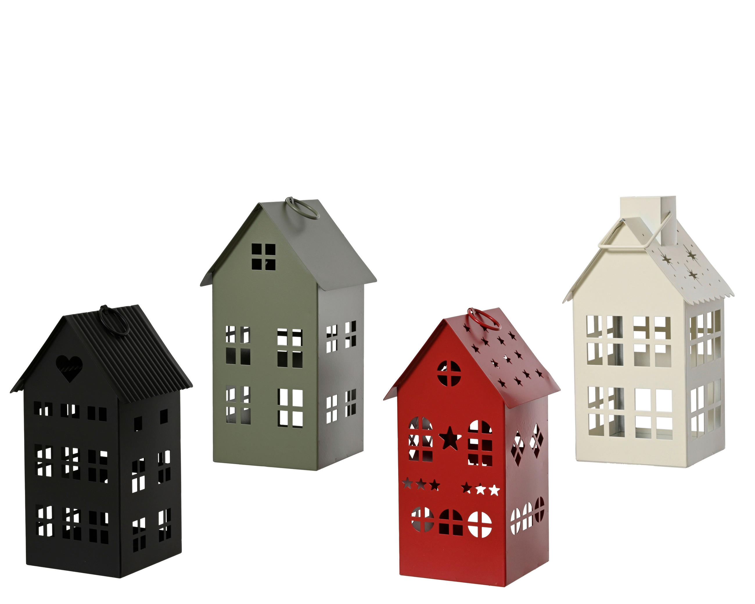 LATERNENHAUS - Multicolor, KONVENTIONELL, Metall (12.5/12.5/24cm)