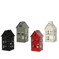 LATERNENHAUS - Multicolor, KONVENTIONELL, Metall (12.5/12.5/24cm)